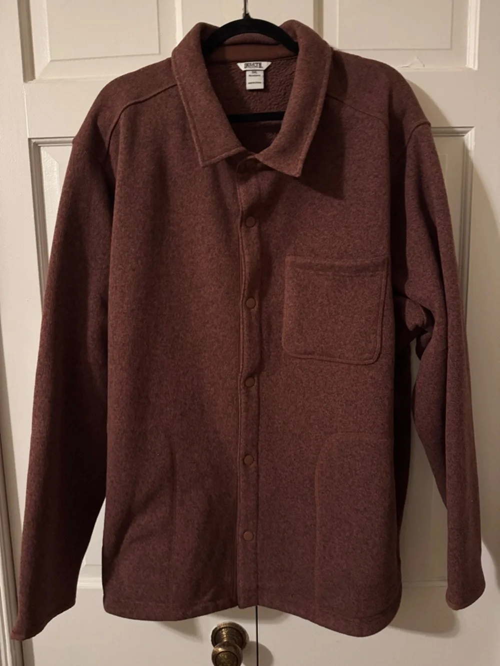 NWOT Duluth Trading Co Rust Relaxed-Fit Shacket Snap Closure Zipper Pockets 3XL
